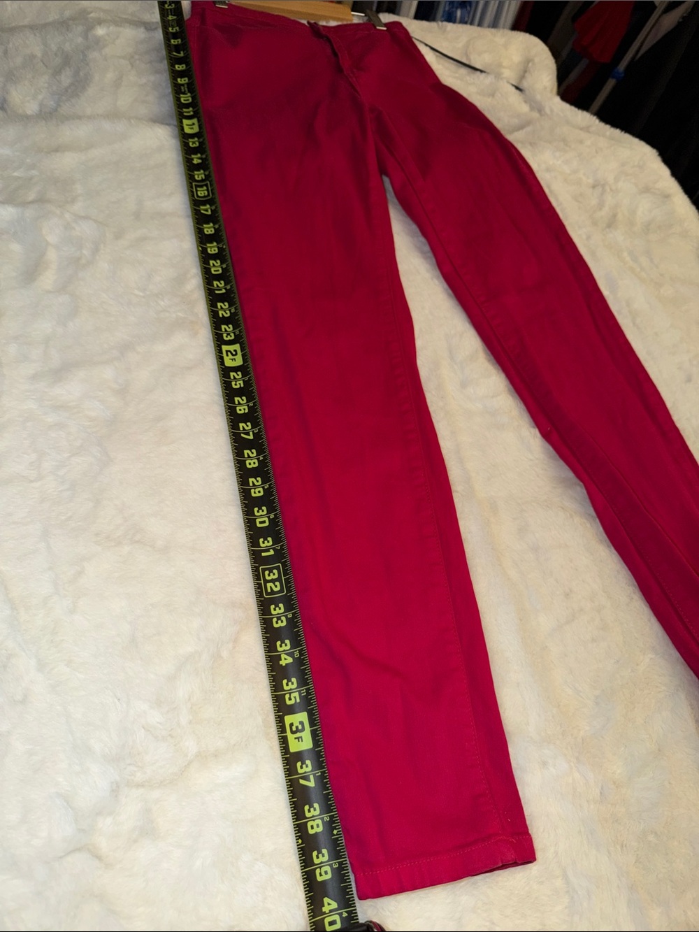 Fashion Nova Red Ankle Jeans